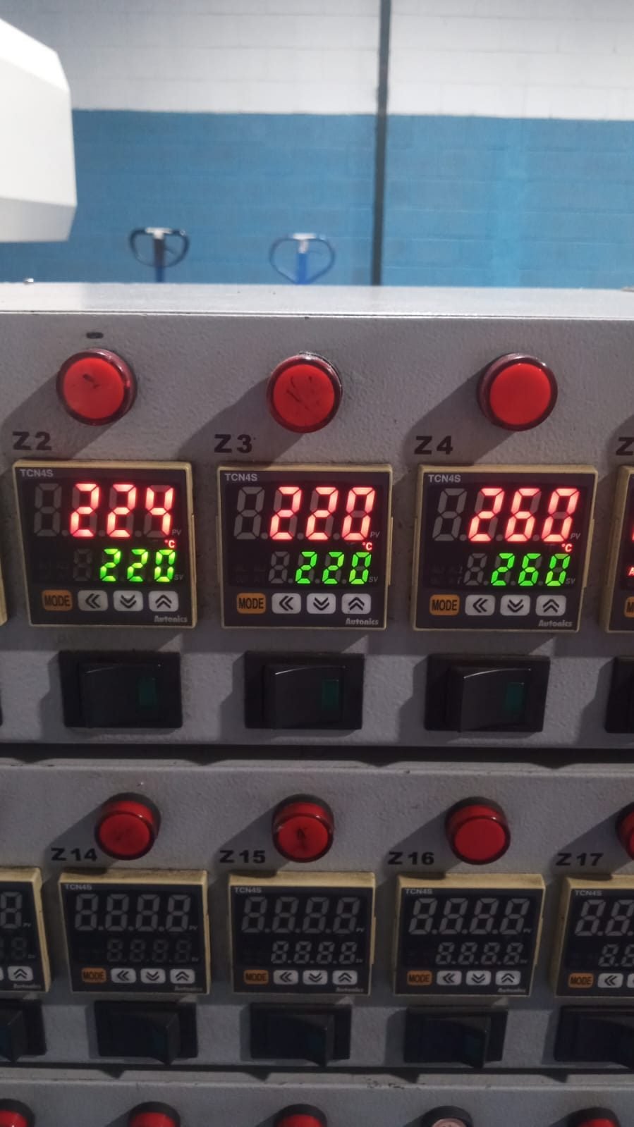 Painel de controle de temperatura por zonas